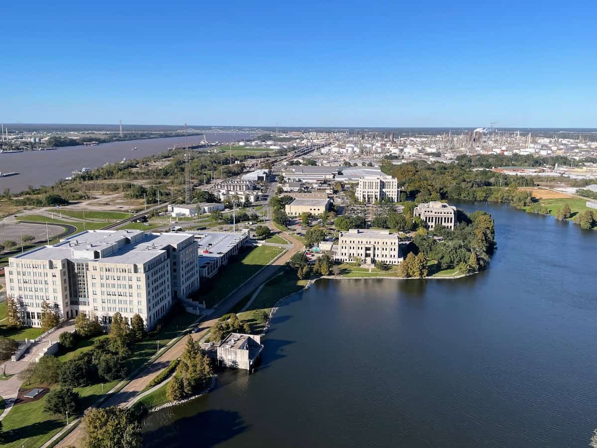 View of Baton Rouge from the capital building (Sandra and John Nowlan)