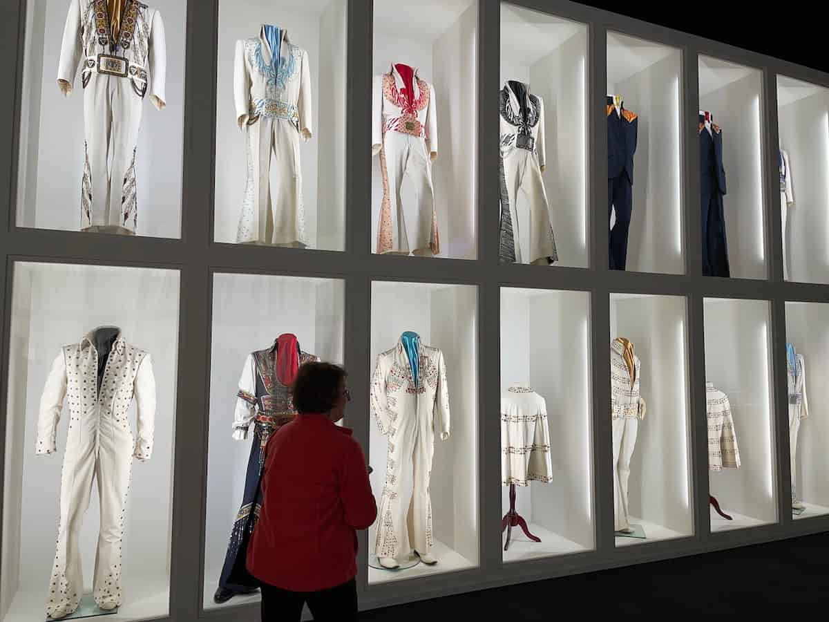 Elvis' performance costumes at Graceland (credit: Sandra and John Nowlan)