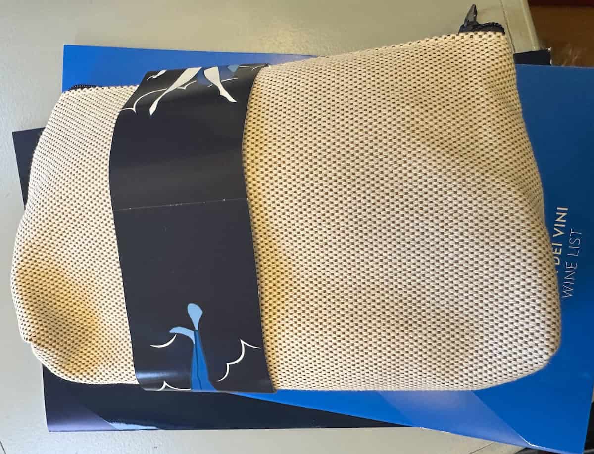 The lackluster ITA Amenity Kit (credit: Jerome Levine)