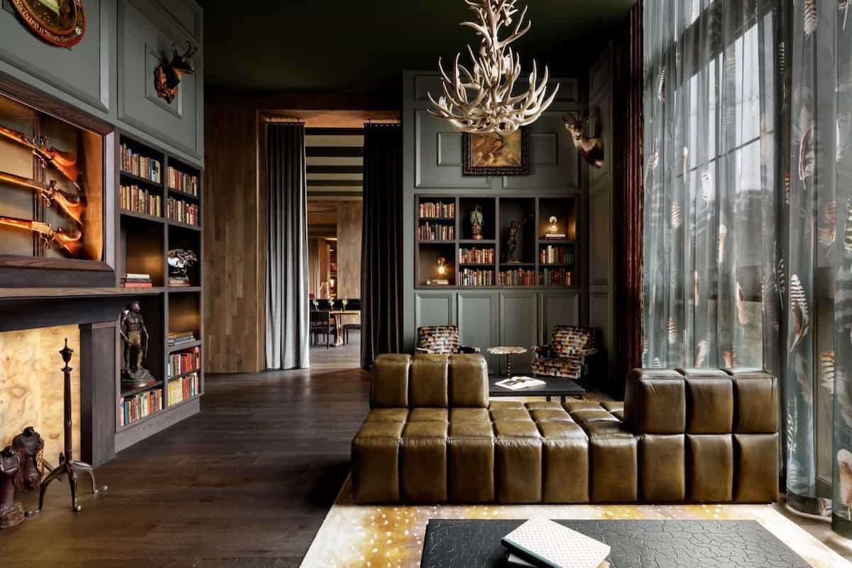 Library at the Grand Bohemian (credit: Grand Marriott Bonvoy)