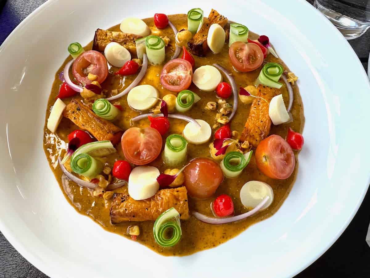 Winter salad with roasted squash at La Cocina in St. Augustine on a culinary road trip from Orlando (credit: John and Sandra Nowlan)