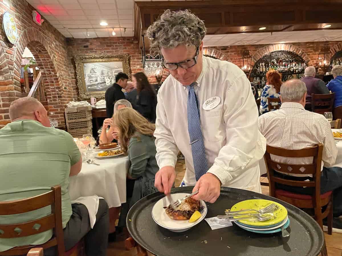 Preparing fresh pompano in the Columbia Restaurant (credit: John and Sandra Levine)