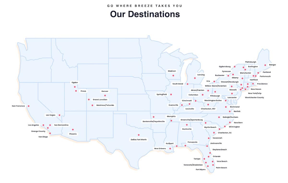 Breeze Destinations (screenshot)