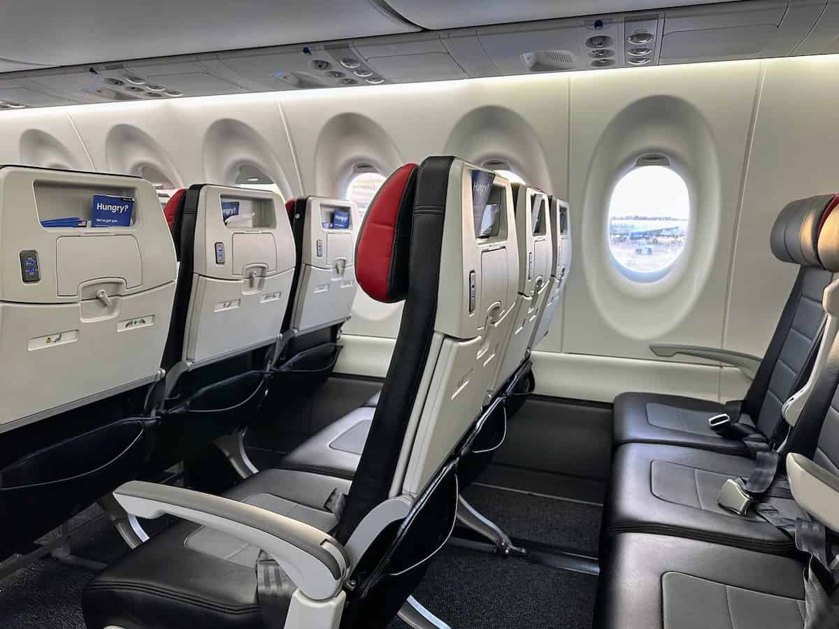 Breeze Airways: Plenty of leg room (credit: Jerome Levine) 