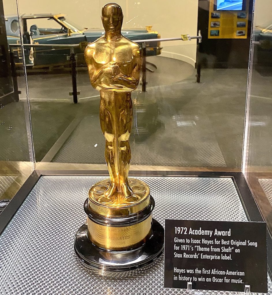 Oscar won by Isaac Hayes for the "Shaft Theme" (credit: Jackie Sheckler Finch)