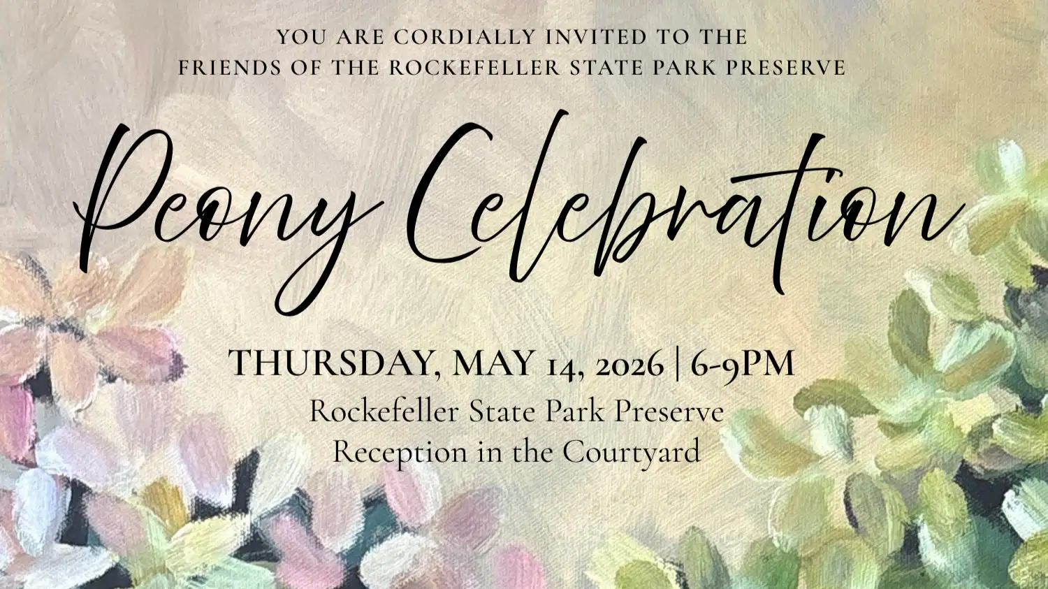 Peony Invitation (Credit: Friends of the Rockefeller)