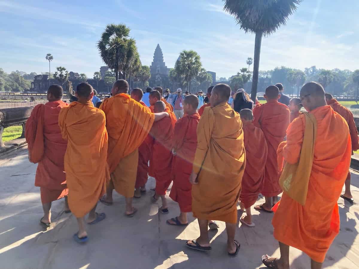 Buddhist monks visiting Angkor Wat (credit: Keith Kehlbeck)
