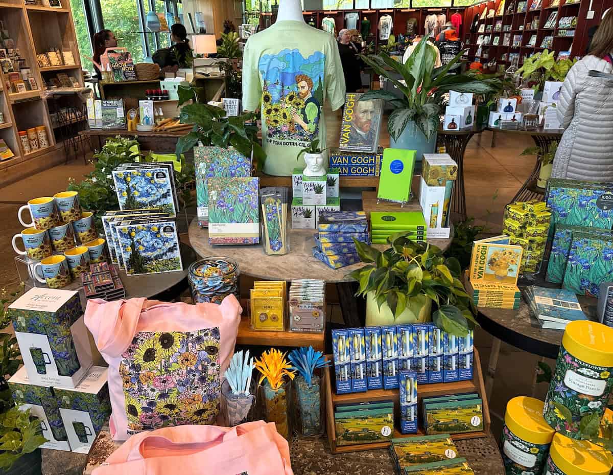 Some of the creative van Gogh-themed gifts at the NYBG Gift Shop (credit: Irene S. Levine)