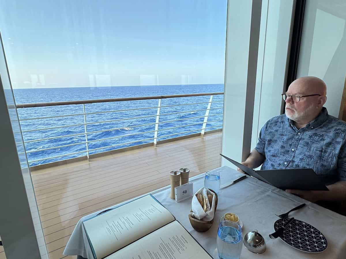 My brother Joe Poynter from Colorado at our table for two in The Restaurant (credit: Jackie Sheckler Finch)