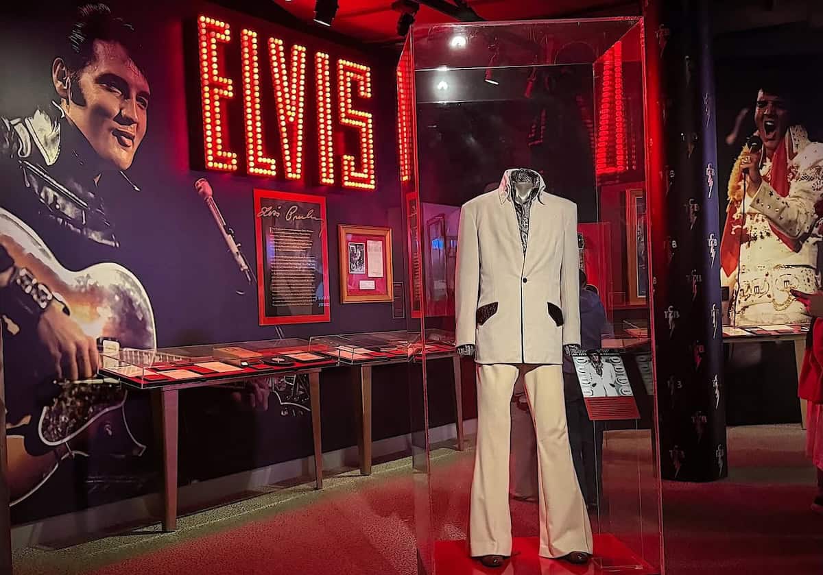 Elvis display at the Rock & Roll Hall of Fame in Cleveland, Ohio (credit: Jackie Sheckler Finch)