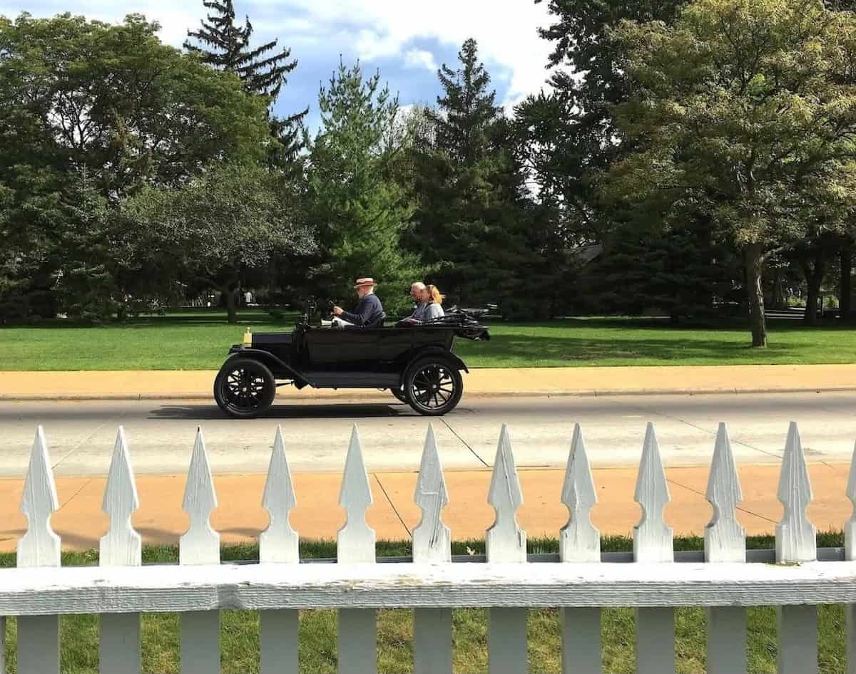 Visitors can ride in Henry Ford vehicles at Dearborn Village in Dearborn, Michigan (credit: Jackie Sheckler Finch)