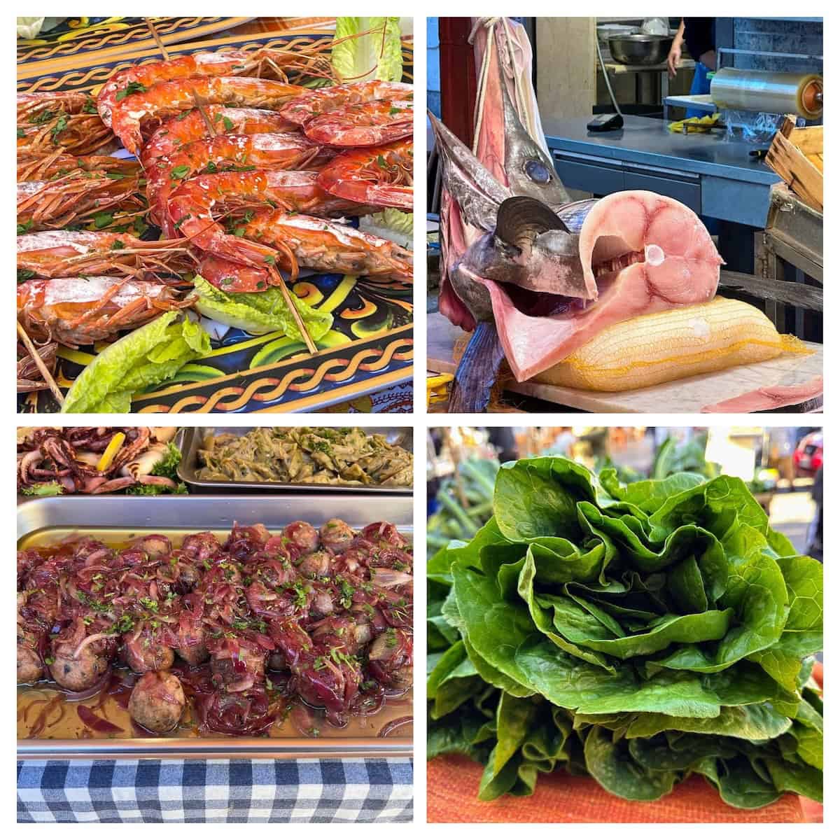 Foods at the El Capo Market in Palermo (credit: Jerome Levine)