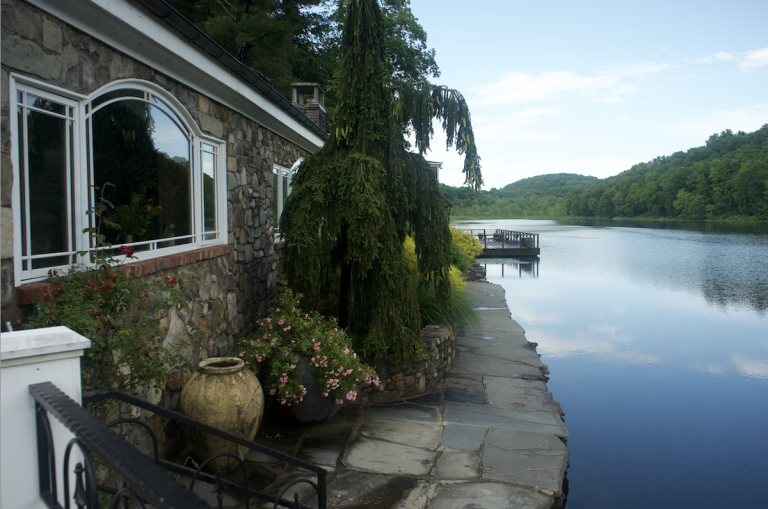 Evening by the lakeside at adult summer camp (credit: Lina Zeldovich)