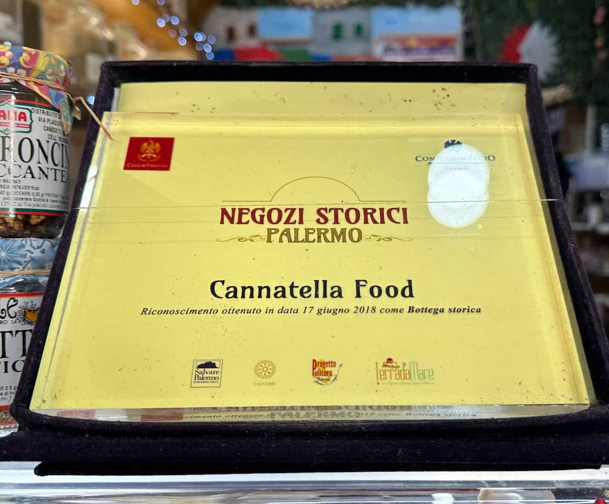 Cannatella, a historic shop at the Ballaro Market (credit: Jerome Levine)