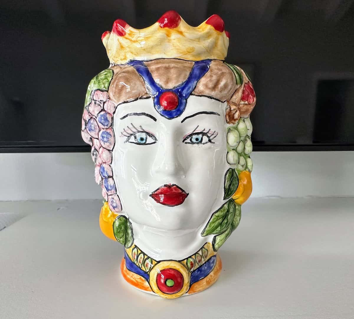 My Testa di Moro in her new home (credit: Irene S. Levine)