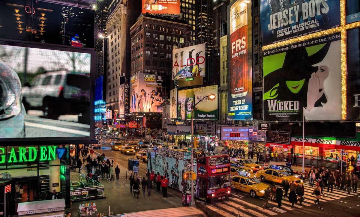 Broadway at night (credit: Adobe stock)