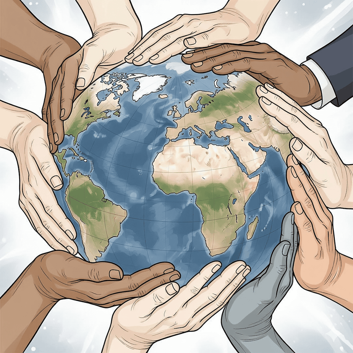 globe with hands (credit: Gemini)