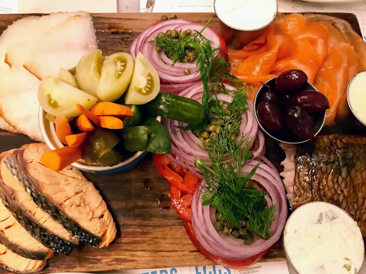 Platter at Russ & daughters cafe (credit: Jerome Levine)