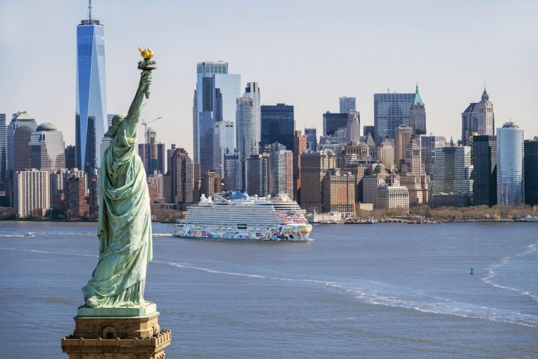 Norwegian Aqua departing from NYC (credit: Norwegian Cruise Lines)