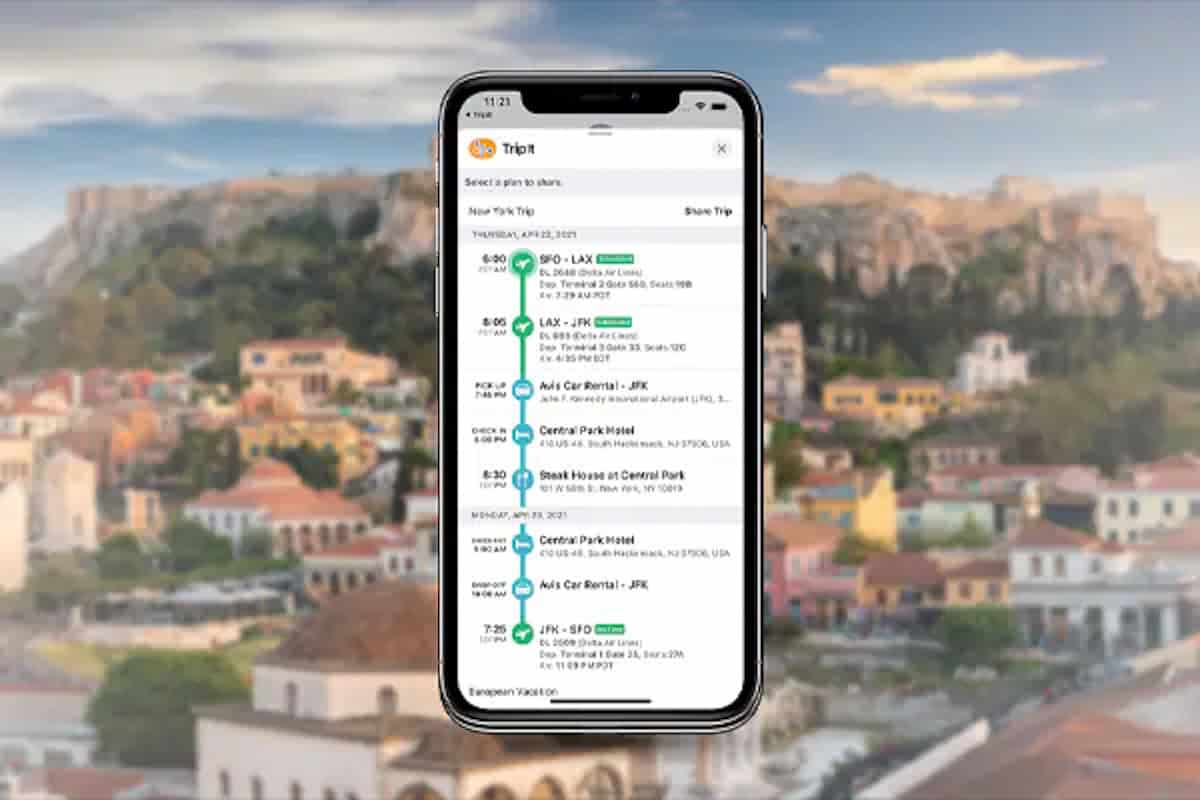 A Tripit Itinerary (credit: SAP Concur)