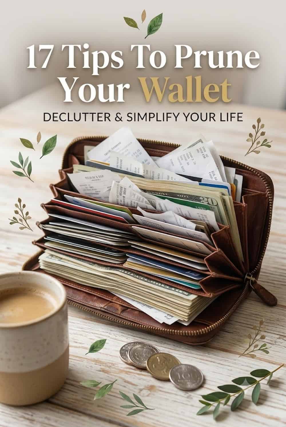 An overstuffed woman's wallet waiting to be pruned (credit: Gemini)
