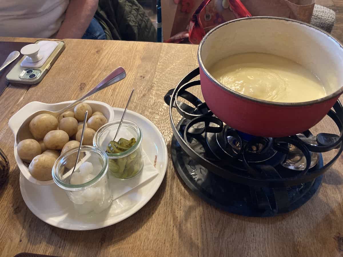 When in Switzerland: A Fondue lunch (credit: Keith Kehlbeck)