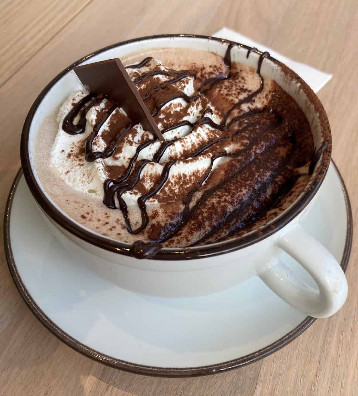 Hot chocolate from the Lindt cafe (credit: Keith Kehlbeck)