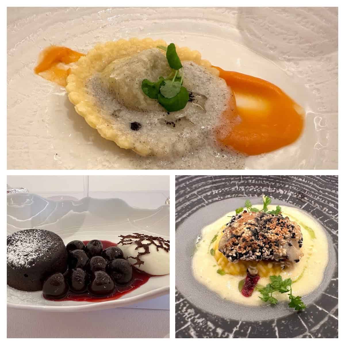 Some of the delicious culinary treats served at the Connoisseur Wine Lunch (credit: John and Sandra Nowlan)i