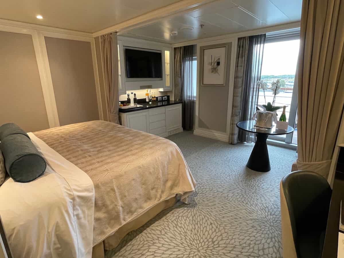 Our comfortable 331-square-foot suite on RSS Grandeur (credit: John and Sandra Nowlan)