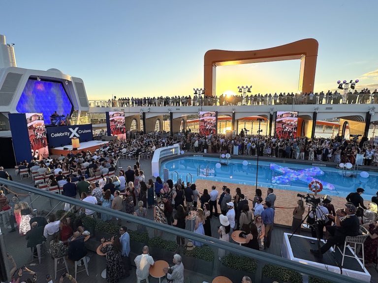 The traditional naming ceremony held aboard Celebrity Xcel (credit: Jackie Sheckler Finch)