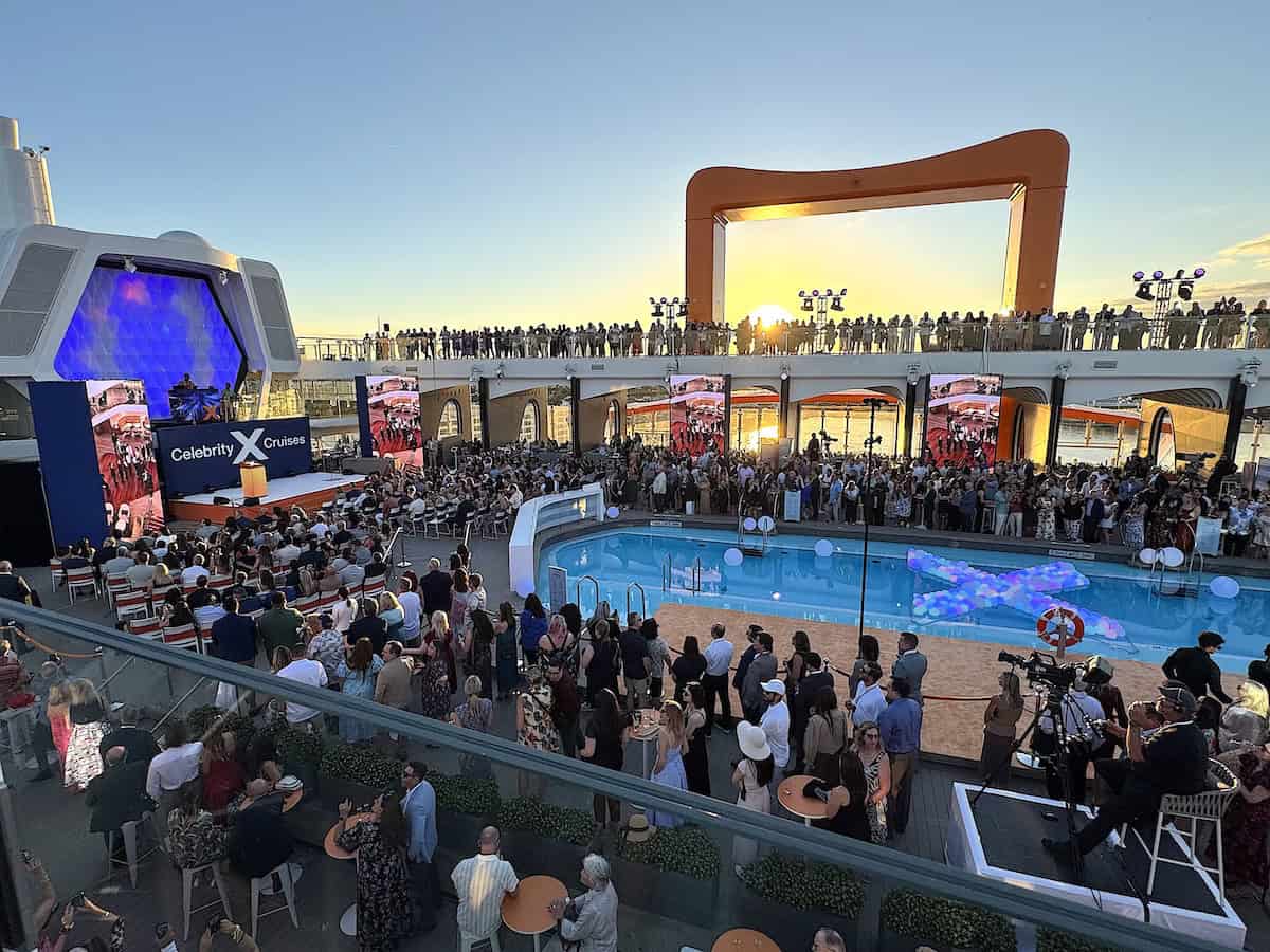 The traditional naming ceremony held aboard Celebrity Xcel (credit: Jackie Sheckler Finch)