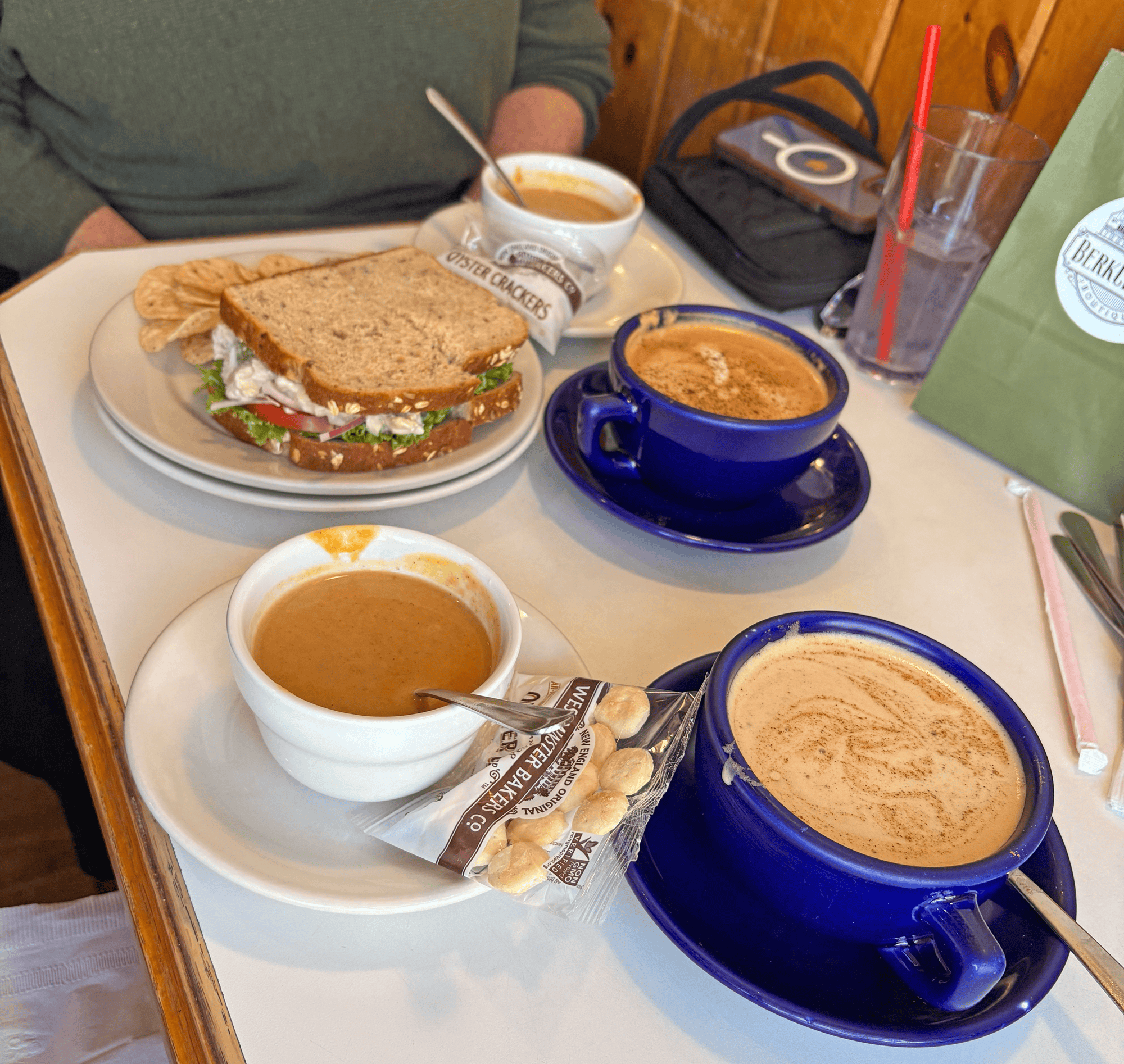 Pumpkin spice lattes at the Main Street Cafe in the Berkshires Norman Rockwell painting of Stockbridge, MA, in the Berkshires credit: Laura Kelly)