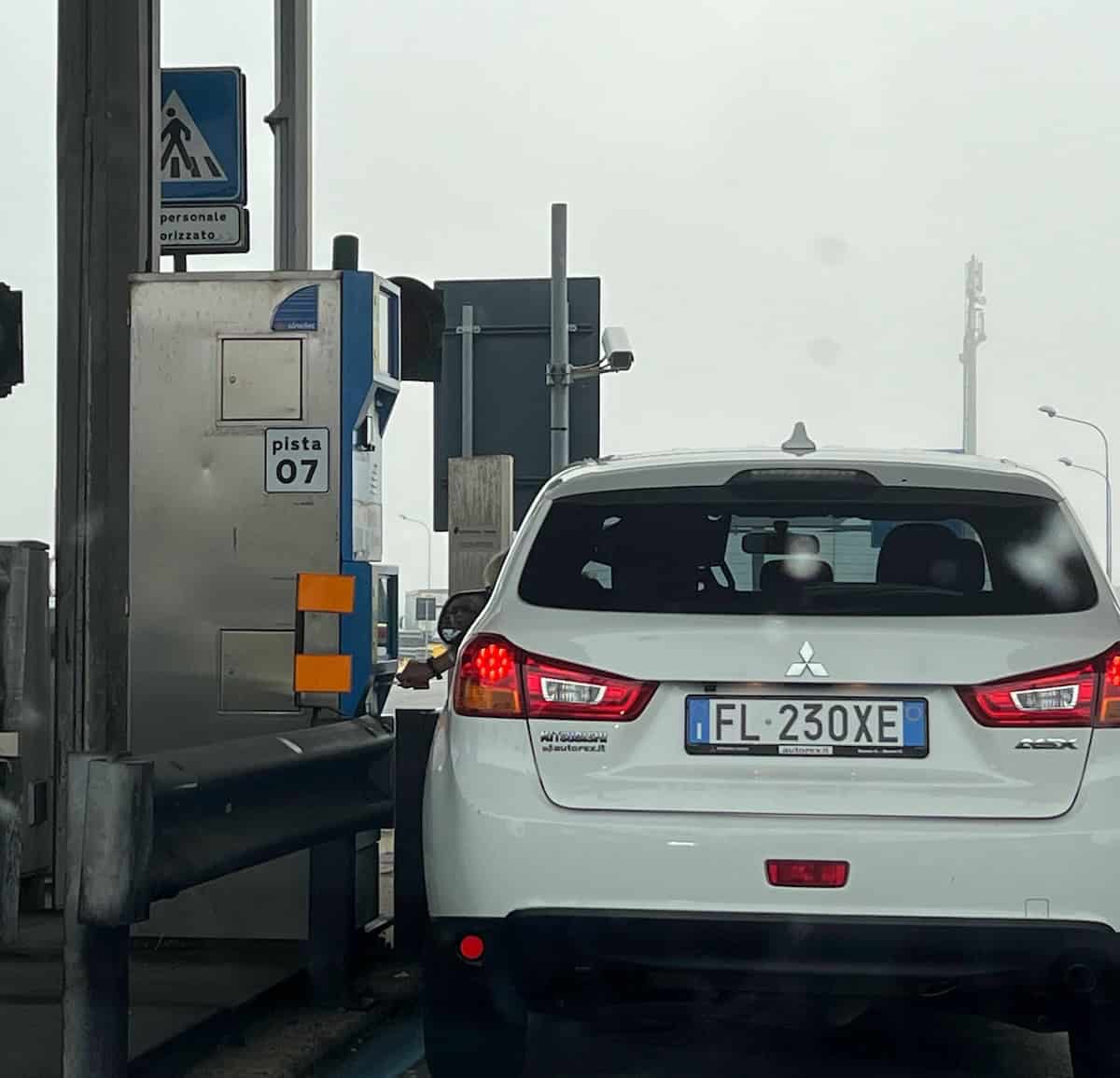 Drivers need to be close enough to the toll to retrieve a ticket or pay but not too close (credit: Jerome Levine) 