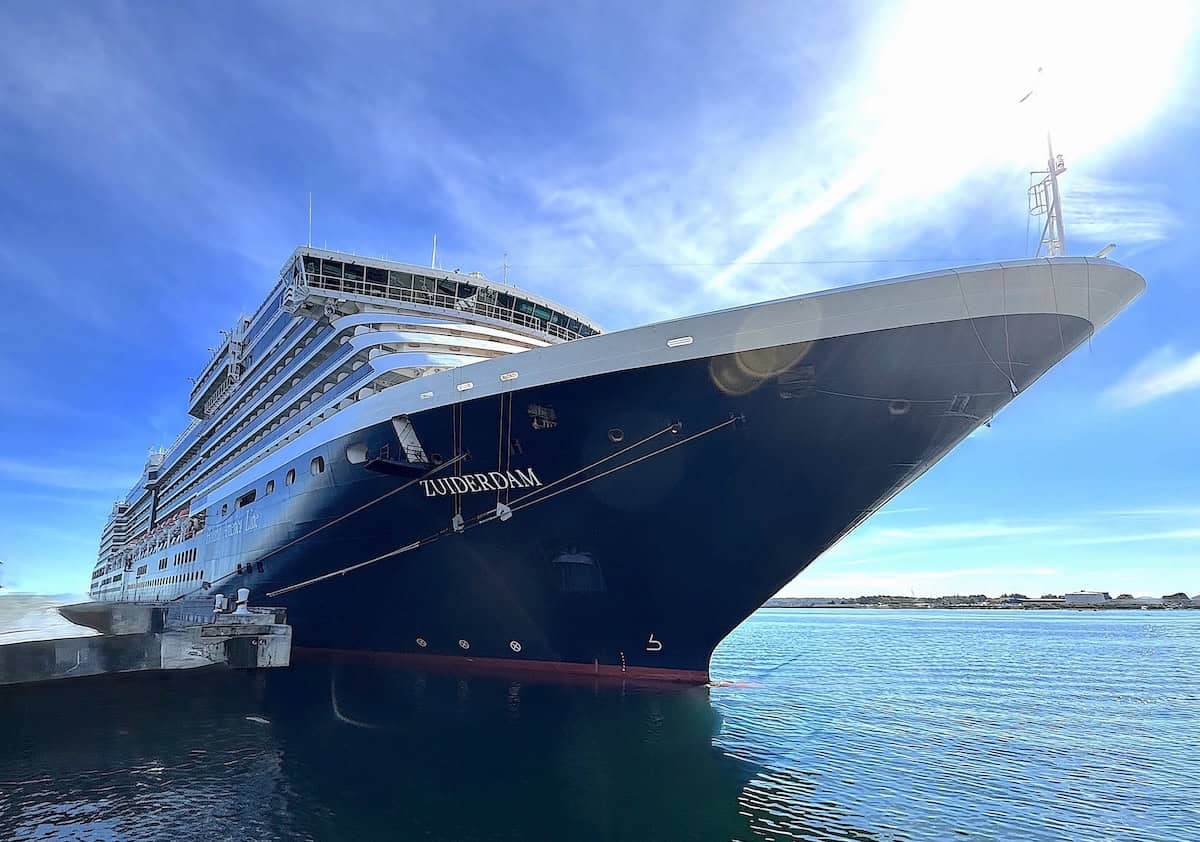 Holland American Zuiderdam docked in Portland, Maine (credit: Jackie Sheckler Finch)