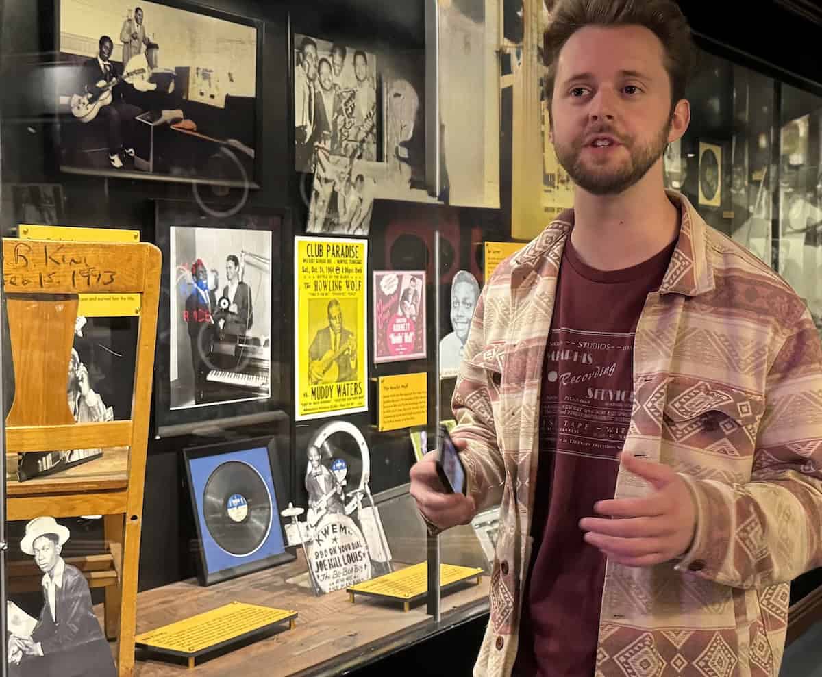 Our tour guide Josh shares the history of the famous recording studio (credit: Jackie Sheckler Finch) 