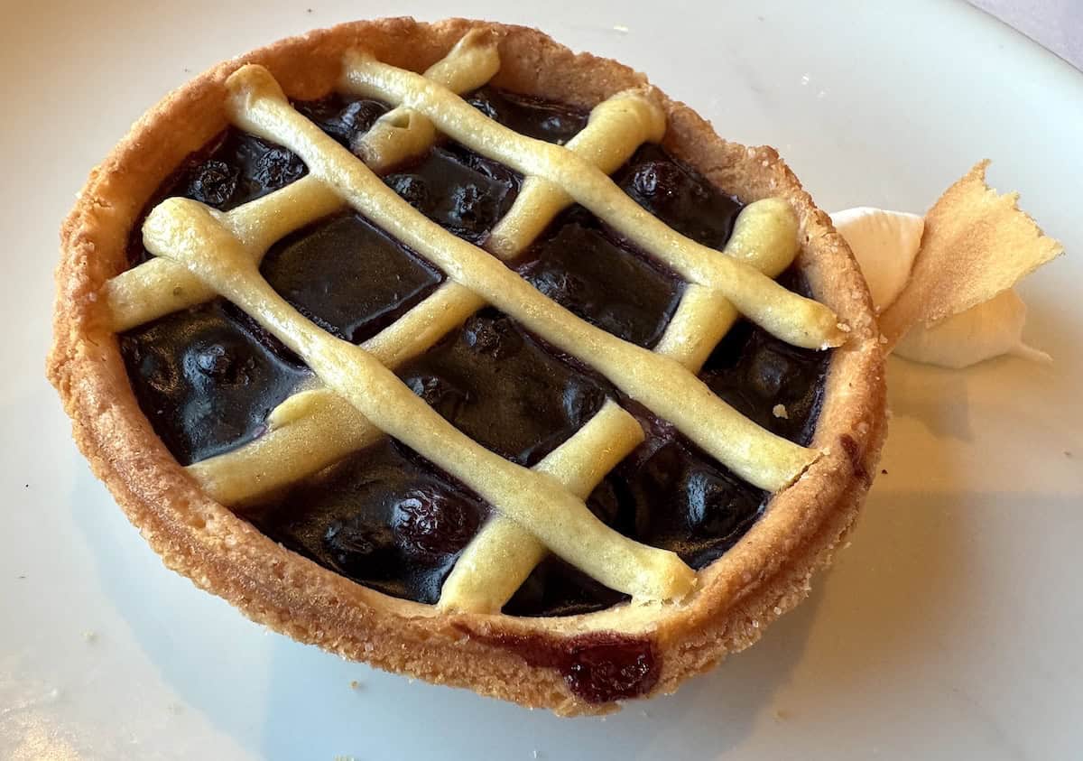 Single serving of blueberry pie (credit: Jackie Sheckler Finch)