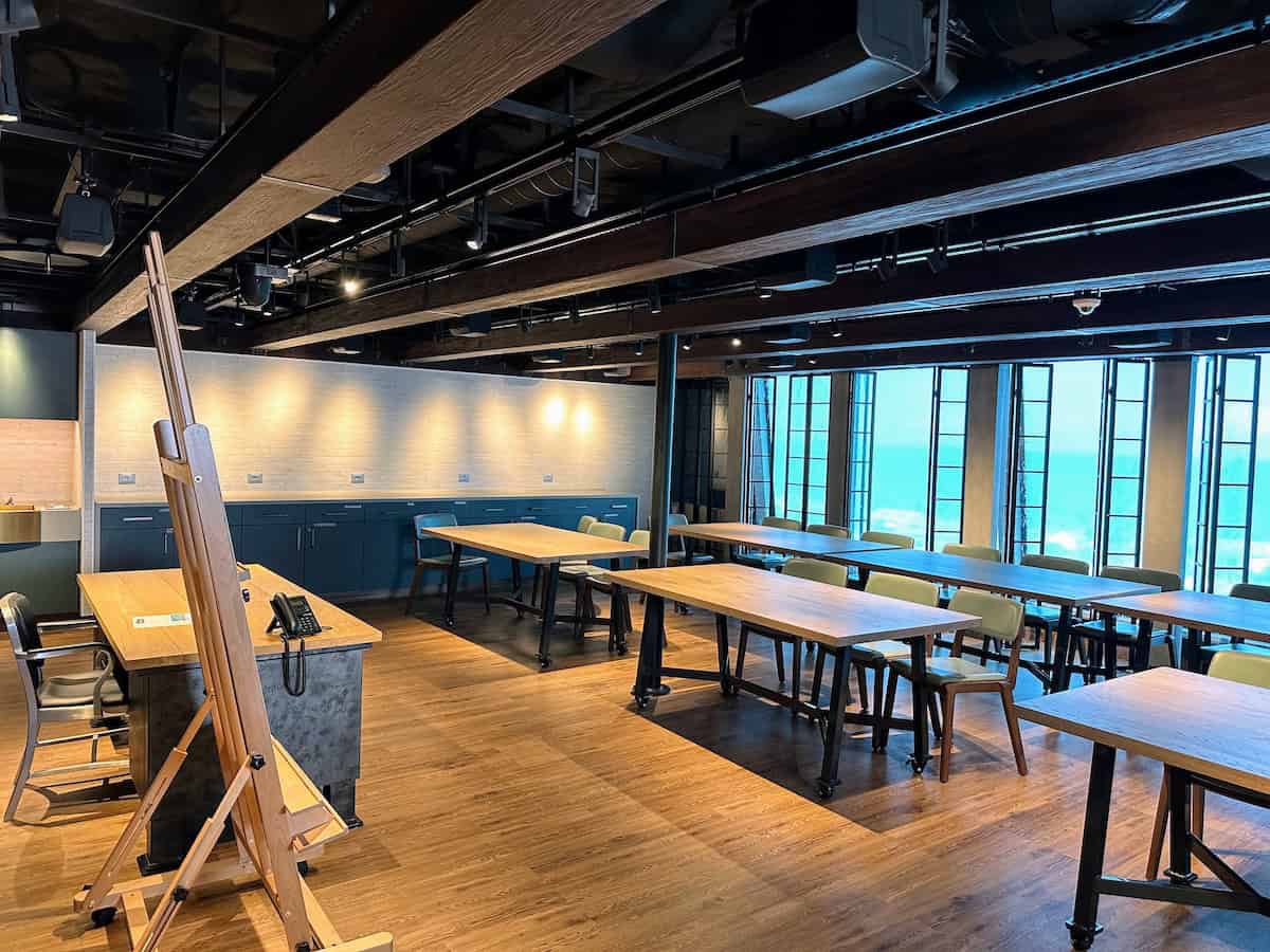 The Artist Loft on Allura outfitted with supplies (credit: Jerome Levine)