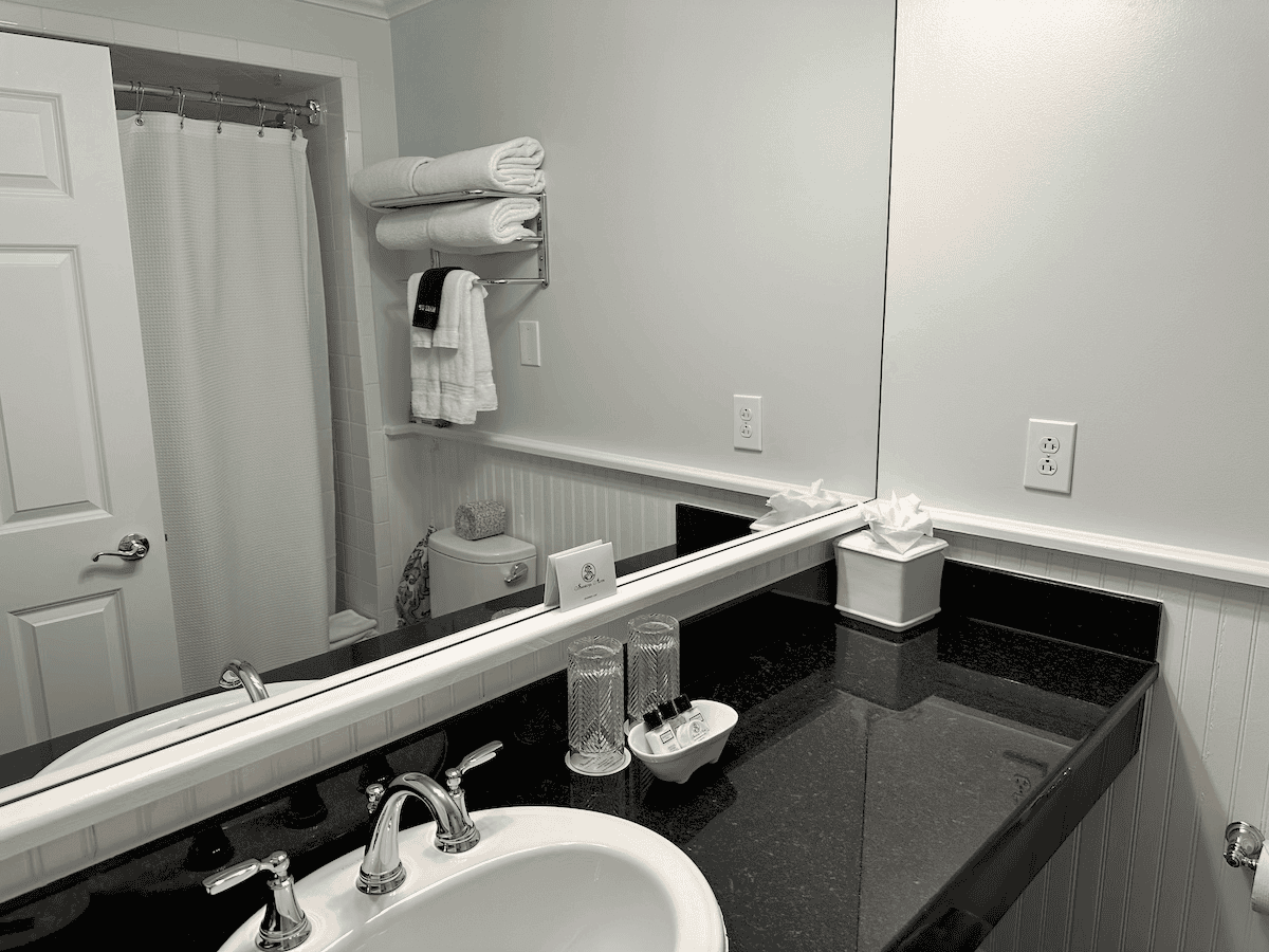 Bathroom at a B&B in Saratoga Springs, NY (credit: Jerome Levine)