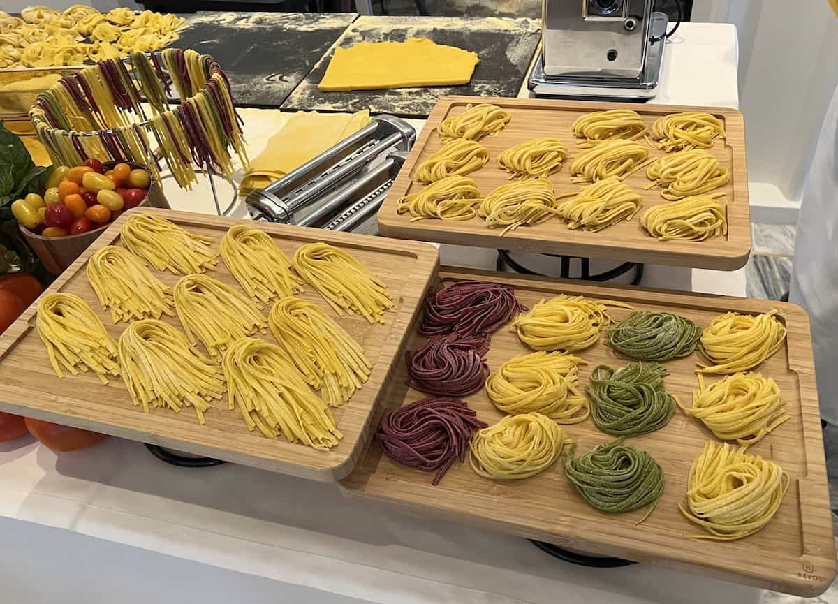 Fresh pasta aboard Allura (credit: Jerome Levine)
