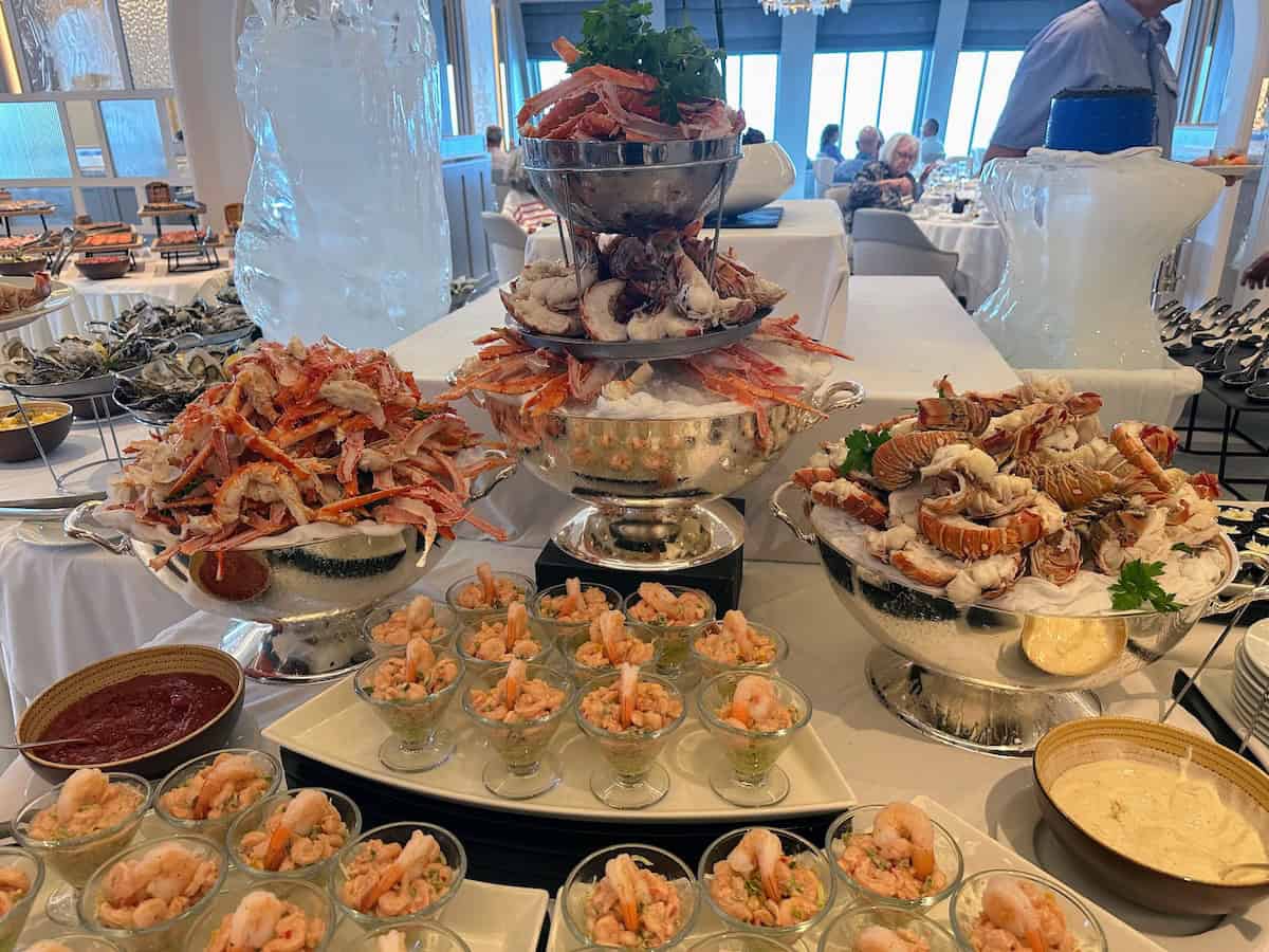 Dazzling Seafood buffet on Allura (credit: Jerome Levine)