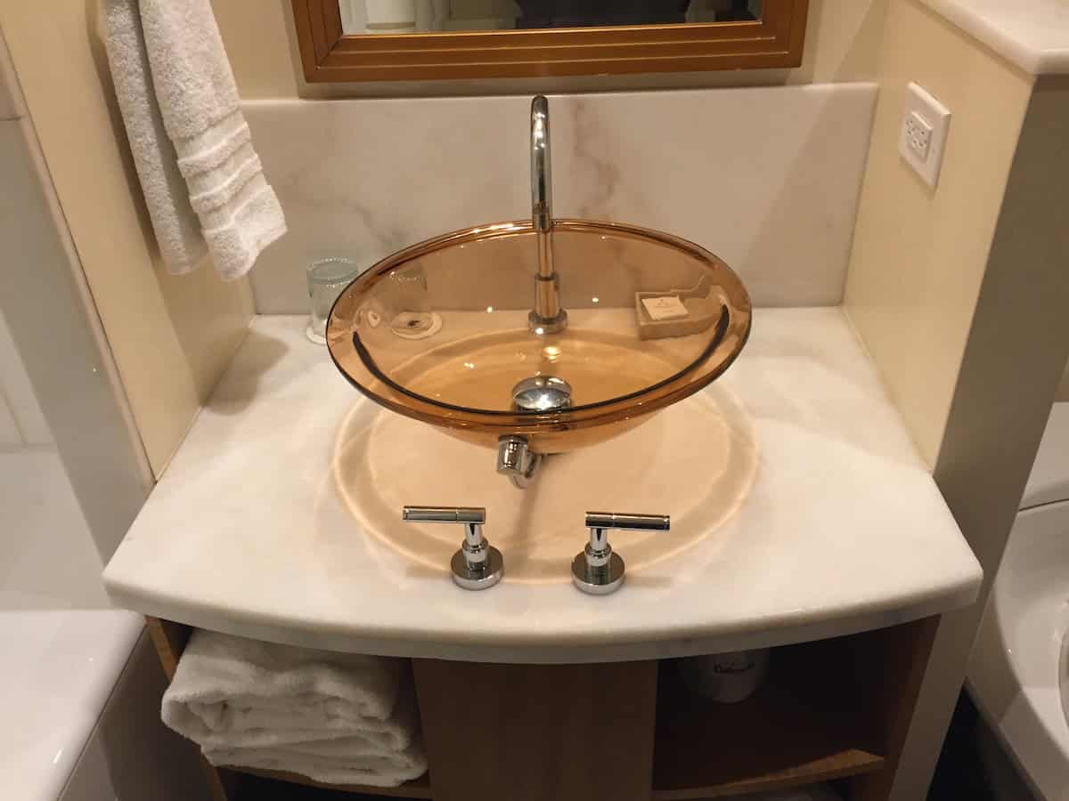 Bathroom sink at a hotel in Manhattan (credit: Jerome Levine)