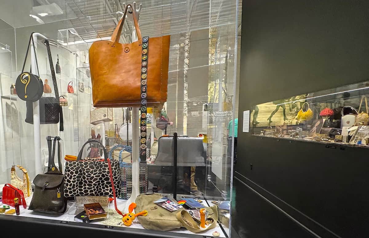 Display cases are arranged in chronological order by decades from 1900 to 1999 (credit: Jackie Sheckler Finch)