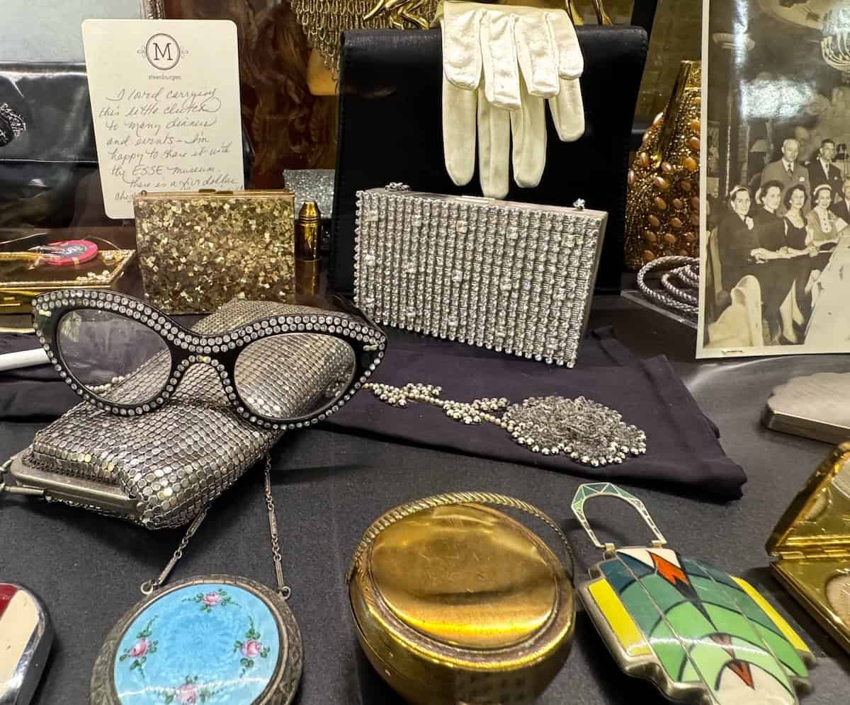 Purses have been donated to the museum, including this sparkly one (credit: Jackie Sheckler Finch)