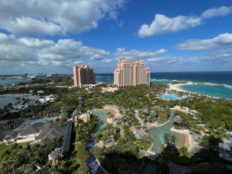 View from the Royal West Tower of Atlantis Paradise Island (credit: John and Sandra Nowlan)