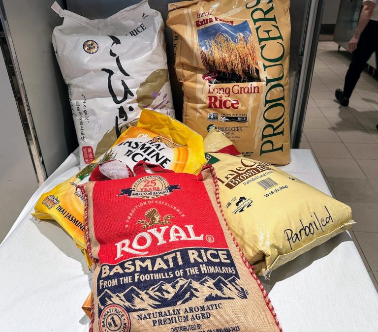 Rice Provisions in the Seabourn Encore Galley (credit: Irene S. Levine)