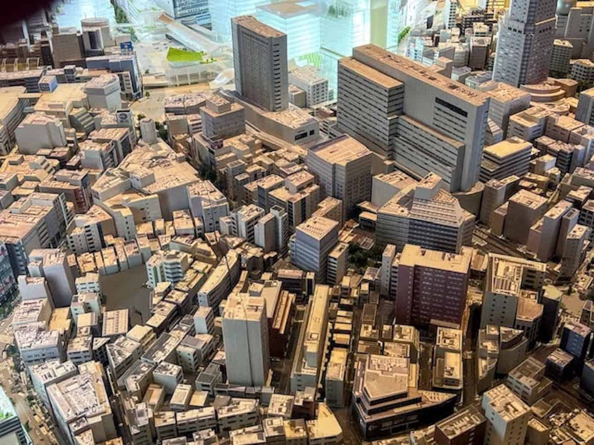 Scale model of the Shibuya area (credit: Jerome Levine)