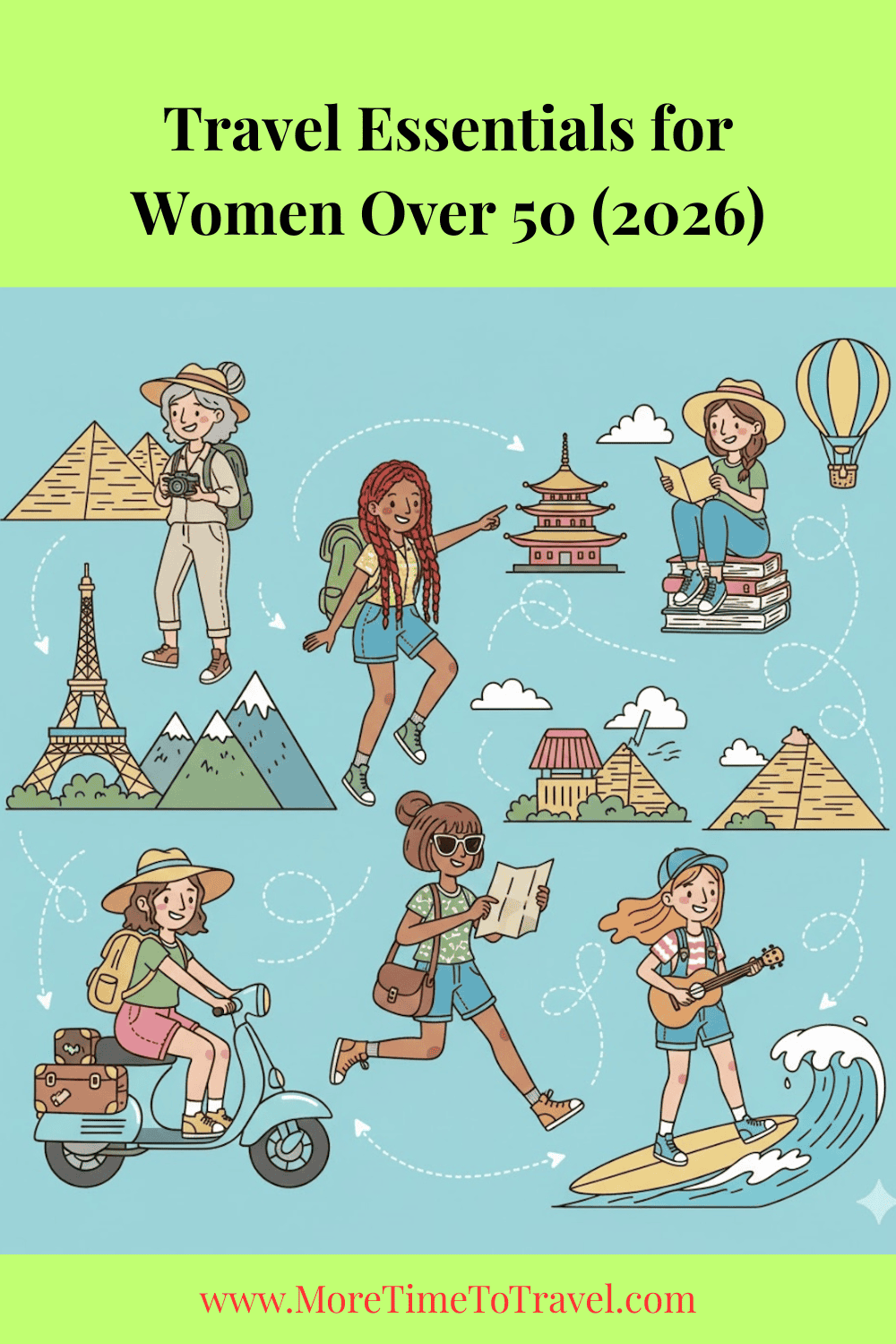 women travelers over 50 pin