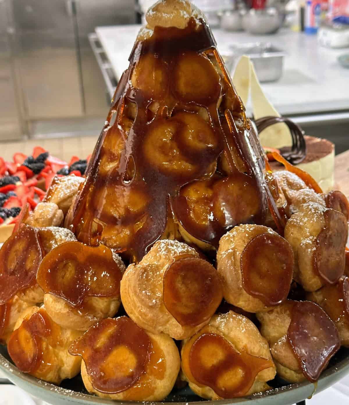 Croquembouche, a traditional French dessert on Seabourn (credit: Irene S. Levine)