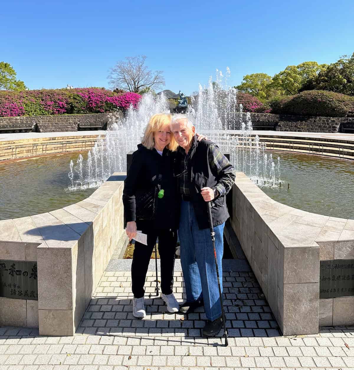 At the Fountain of Peace in Nagasaki /(credit: Kiki)