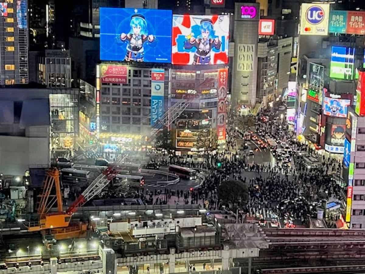 View from above Shibuya Crossing (credit: Jerome Levine)